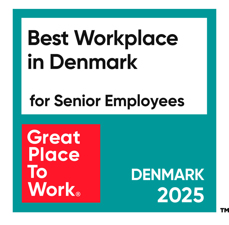 Great Place to Work 2025 Bedste seniorarbejdsplads certifikat